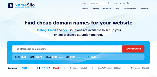 NameSilo 价格最便宜的域名服务商