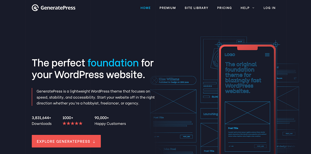 网页加载速度最快的响应式Wordpress主题 2022 3 WordPress 主题 GeneratePress
